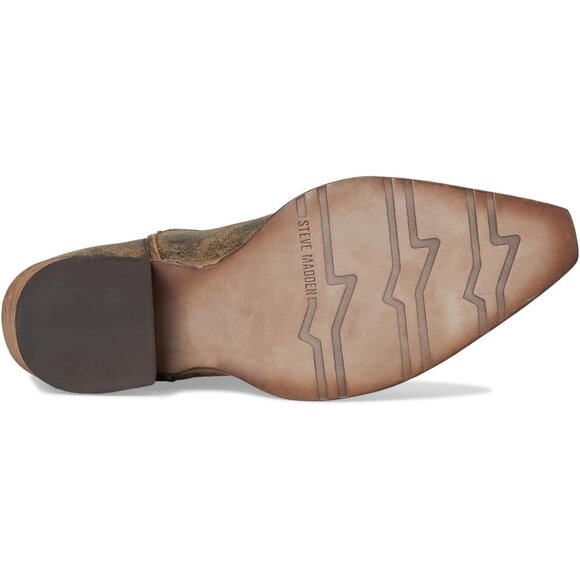 Steve Madden Albany Brown Distressed Boots - Picture 3 of 5